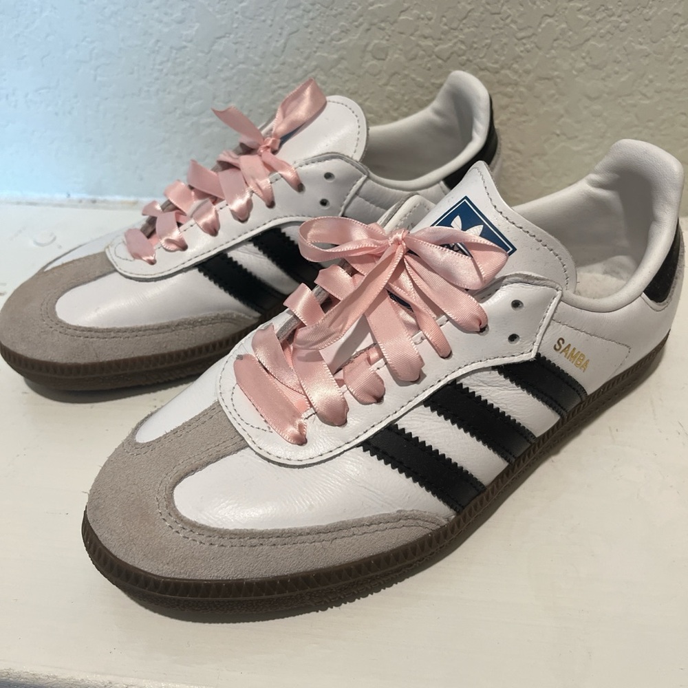 Adidas Samba with Pink and Black Accents